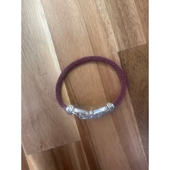 Brighton Butterfly Bracelet with Burgundy rope. - Picture 2 of 4